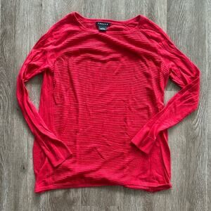 Trouve Boat‎ Neck Long Sleeve Sweater Red Size Small